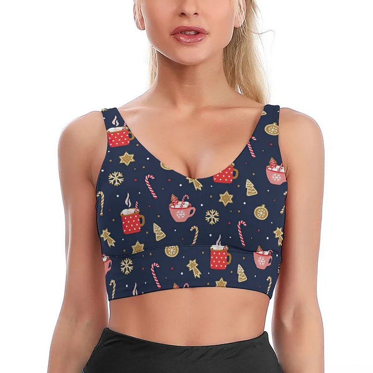 Personalized Design Women's Sports Bra Christmas