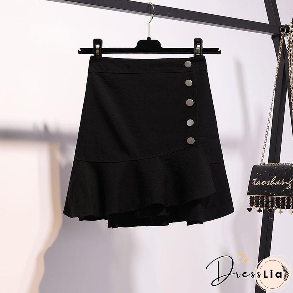 Sweet Stripe Tee+Button Skirt P15829