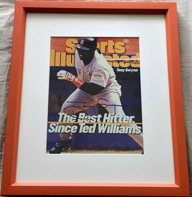 Tony Gwynn autographed signed Padres 1997 Sports Illustrated cover MATTED FRAMED