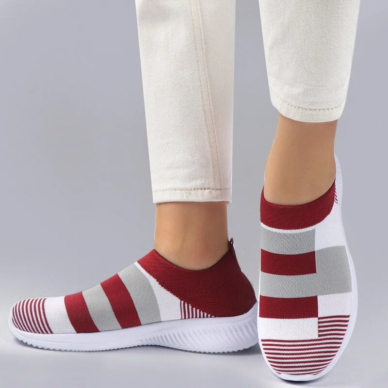Sock Shoes Women Sneakers Female Knitted Sneaker Woman Shoe Loafers Breathable Causal Flat Shoes Chaussure Femme Schoenen Vrouw
