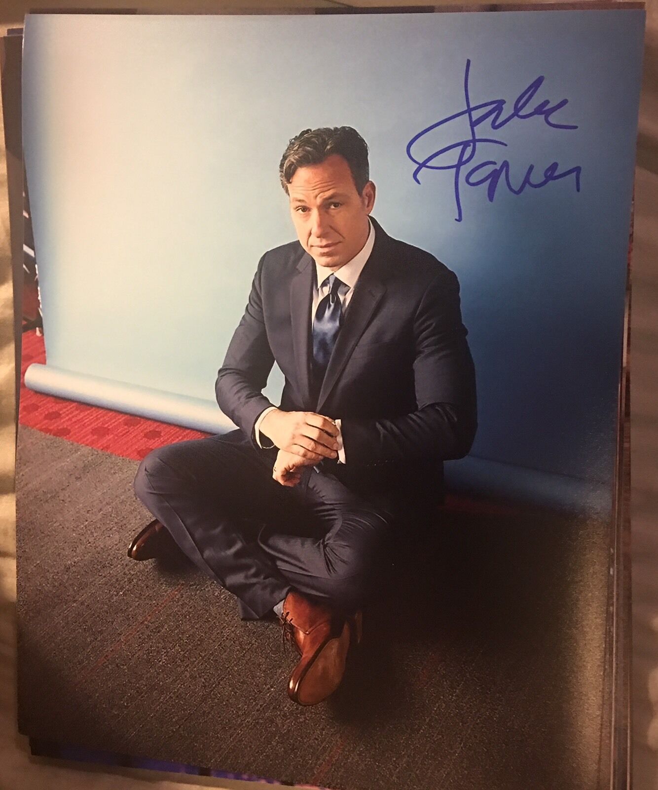 Jake Tapper Signed 8x10 Photo Poster painting COA Autograph State Of The Union CNN D1