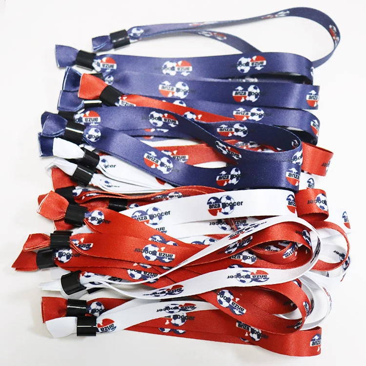 Eco Friendly Adjustable Plastic Clip Event Party Bracelet Custom NFC RFID Festival Identification Fabric Wristbands