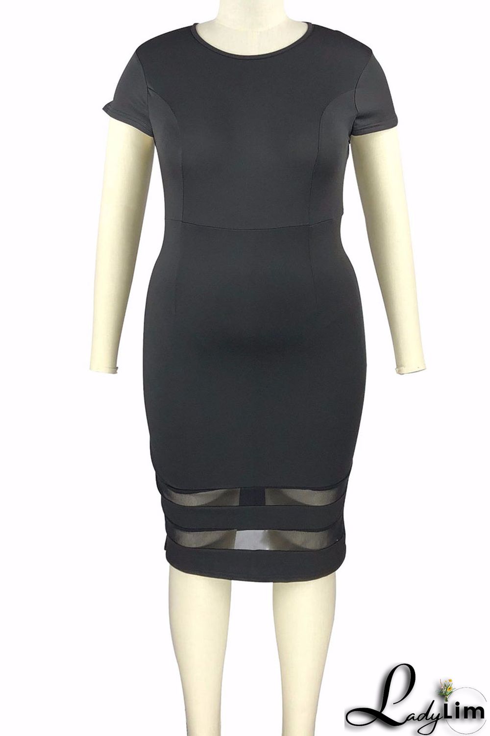 White Casual Elegant Solid Split Joint O Neck One Step Skirt Plus Size Dresses