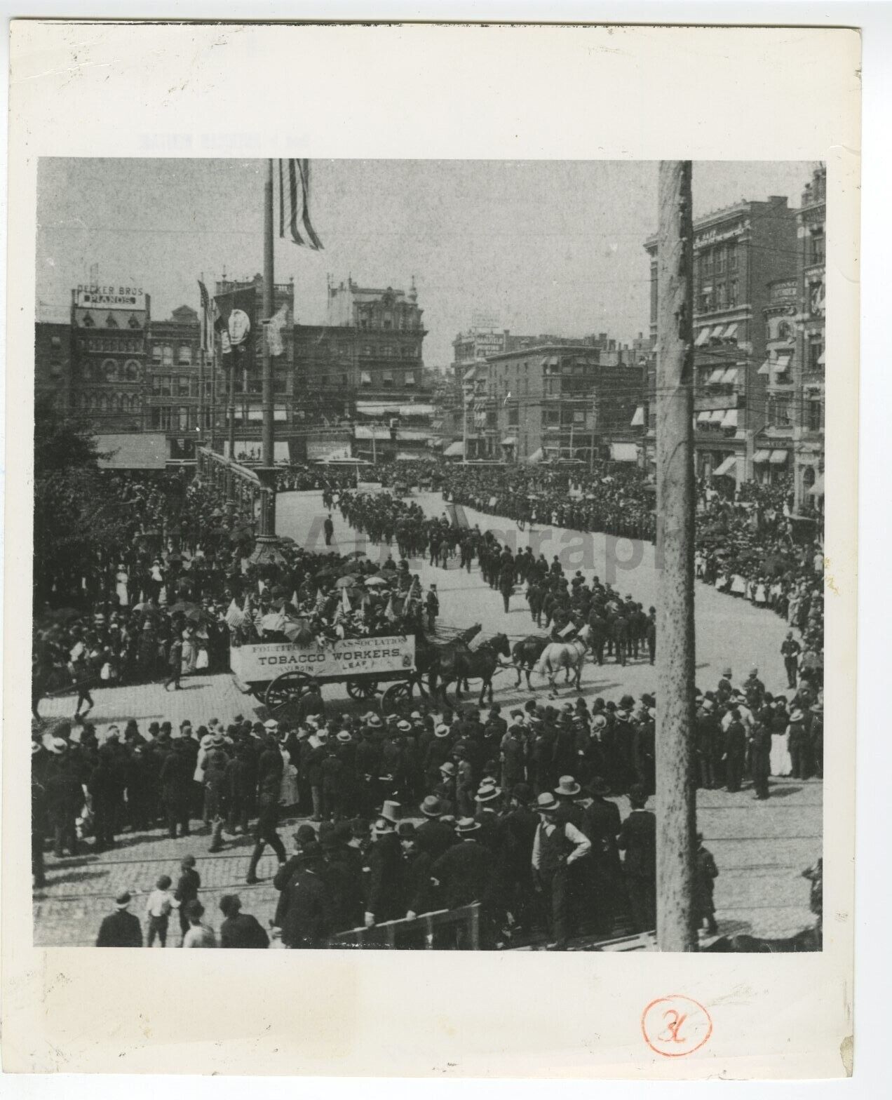 19th Century New York History, Labor Day Parade - Vintage 8x10 Inch Photo Poster paintinggraph