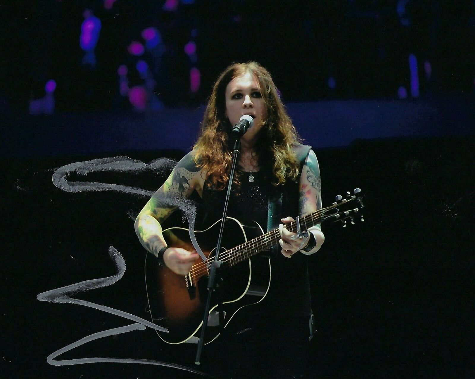 GFA Against Me! * LAURA JANE GRACE * Signed Smeared 8x10 Photo Poster painting COA