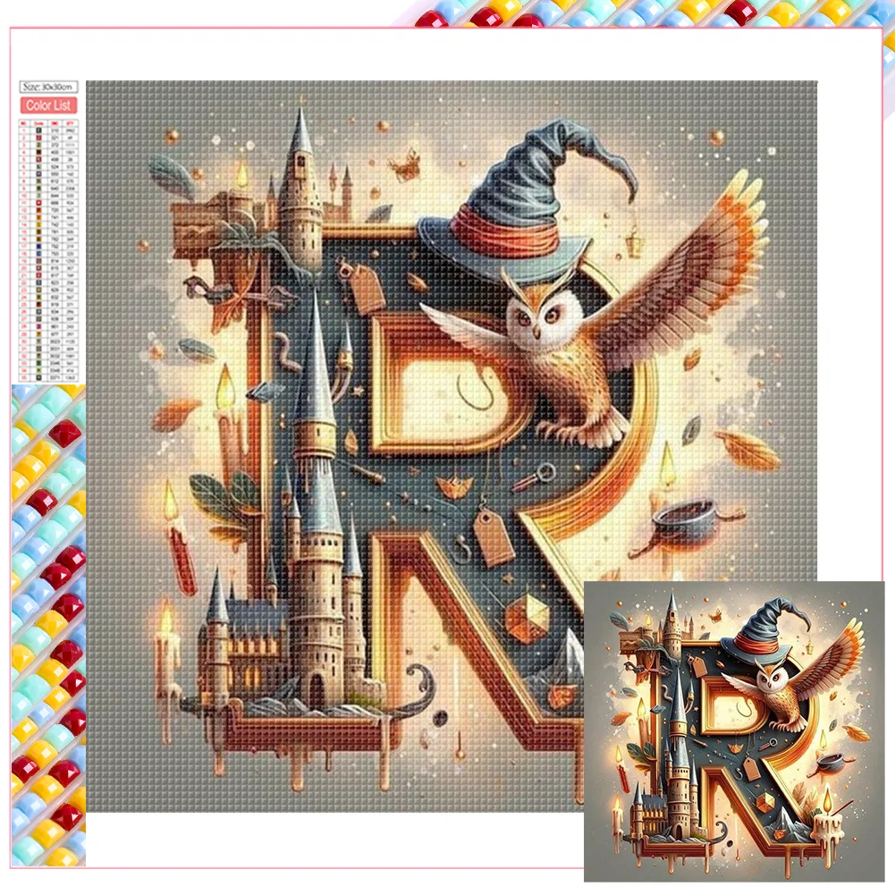 Diamond Painting - Full Square Drill - Harry Potter Letters(Canvas|35*35cm)