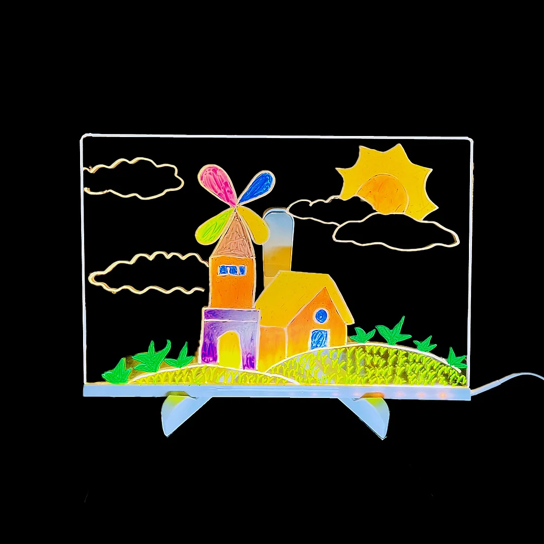 Children's Hand-painted LED Ambient Lighting Writing Board Set