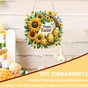Diamond Painting Acrylic Single Side Drill Sunflower Pendant Charms Kits for Adults Home Window Decor
