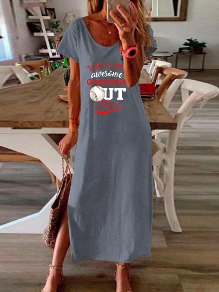AL™ That's my awesome grandson out there short sleeve dress-07029