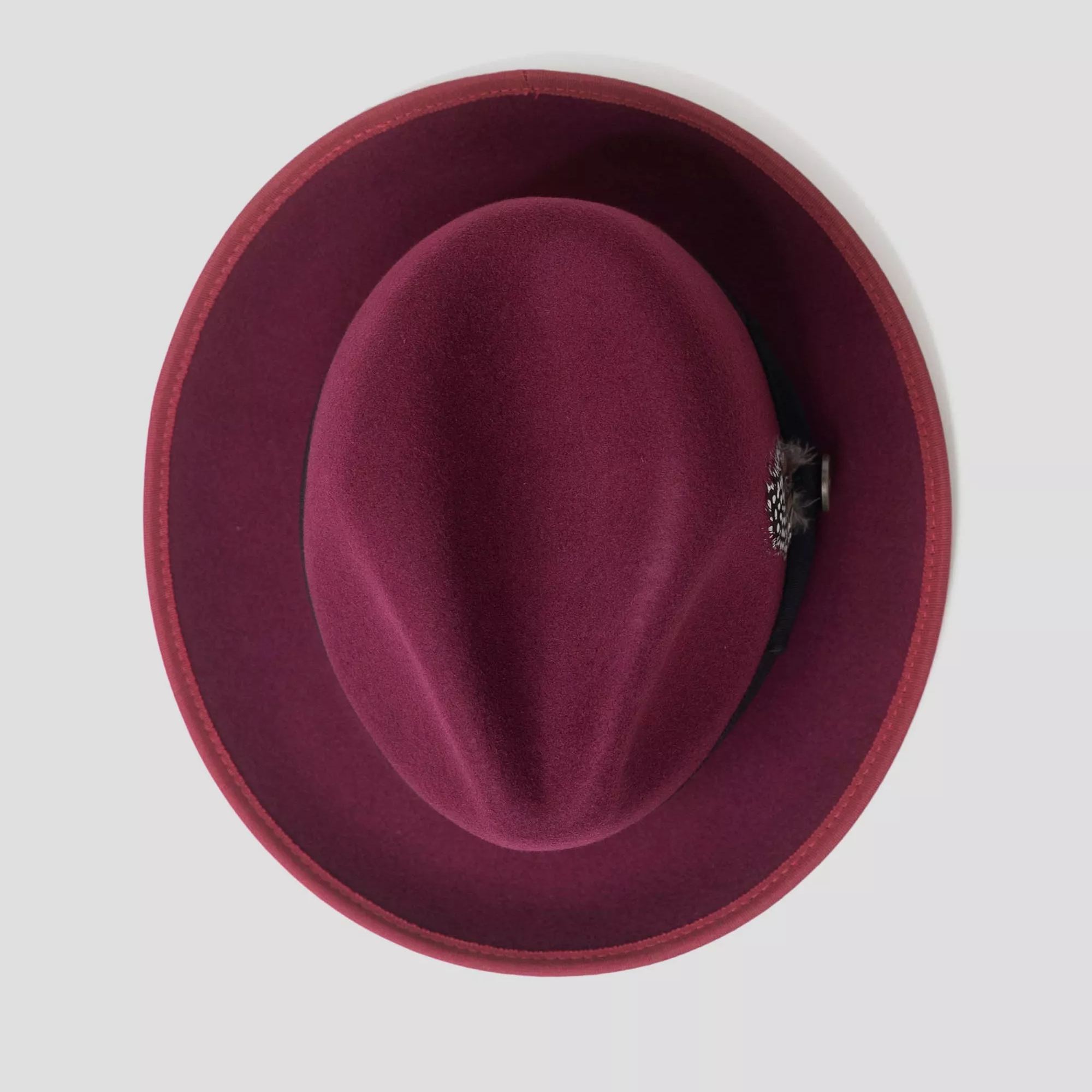 HatsFashion  Bikary Fedora &ndash; Wine[Fast shipping and box packing]