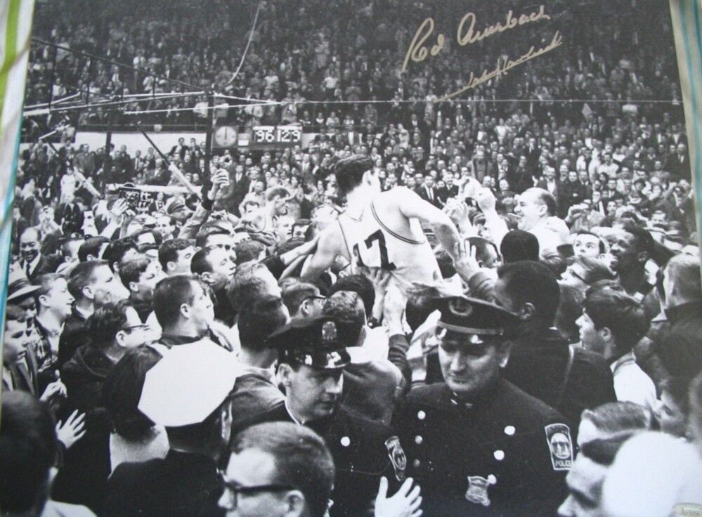 Red Auerbach John Havlicek signed Celtics 1965 NBA Champions 16x20 Photo Poster painting TriStar