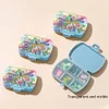 (US Local)5D DIY Diamond Painting Dot Pill Case Diamond Art Pill Storage Box (Dragonfly)