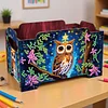 5D diy Diamond Painting Kunst dekorative Aufbewahrungsbox Holz Aufbewahrungskupplung (Eule)