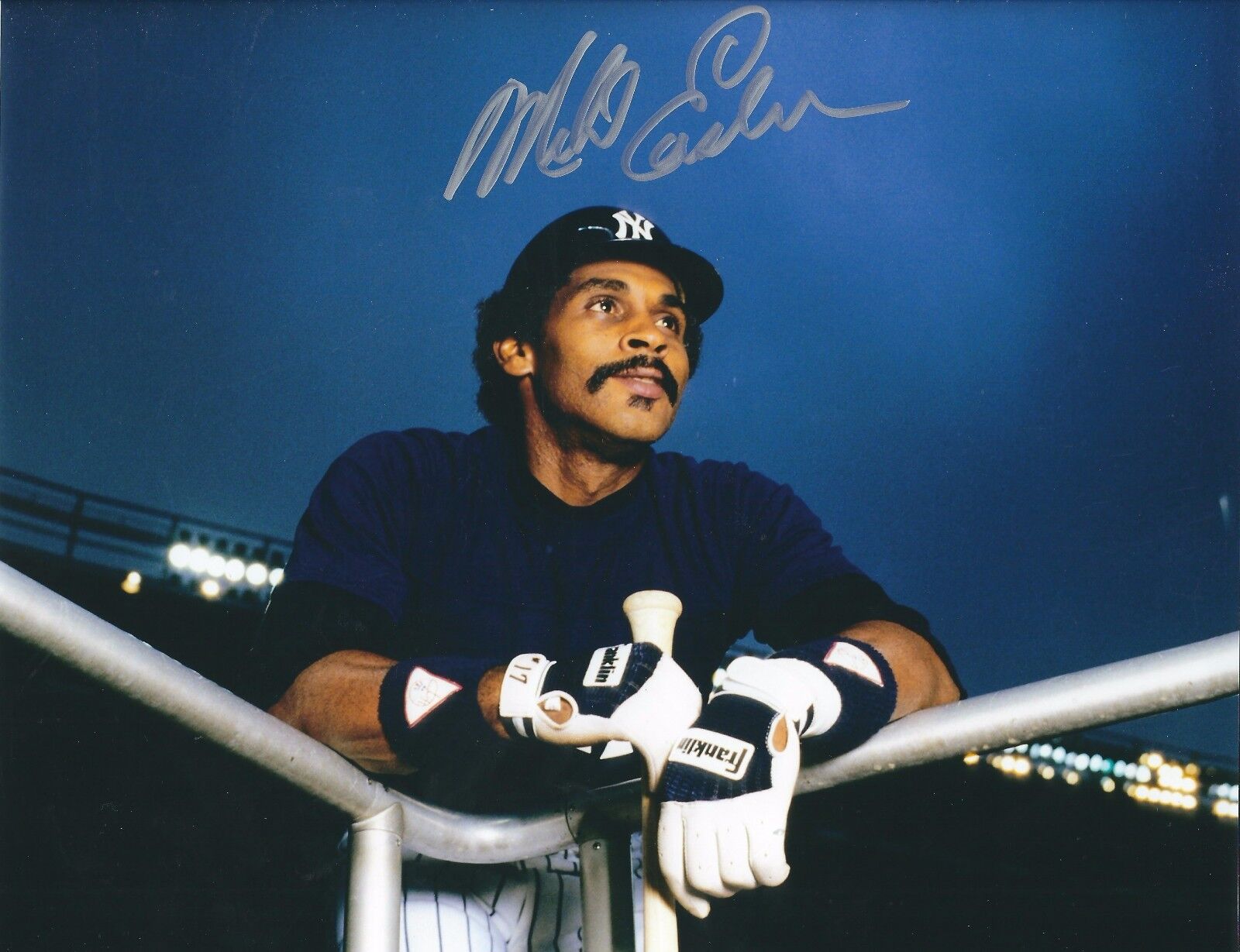 Autographed 8X10 Mike Easler New York Yankees Photo Poster painting - w/ Show Ticket