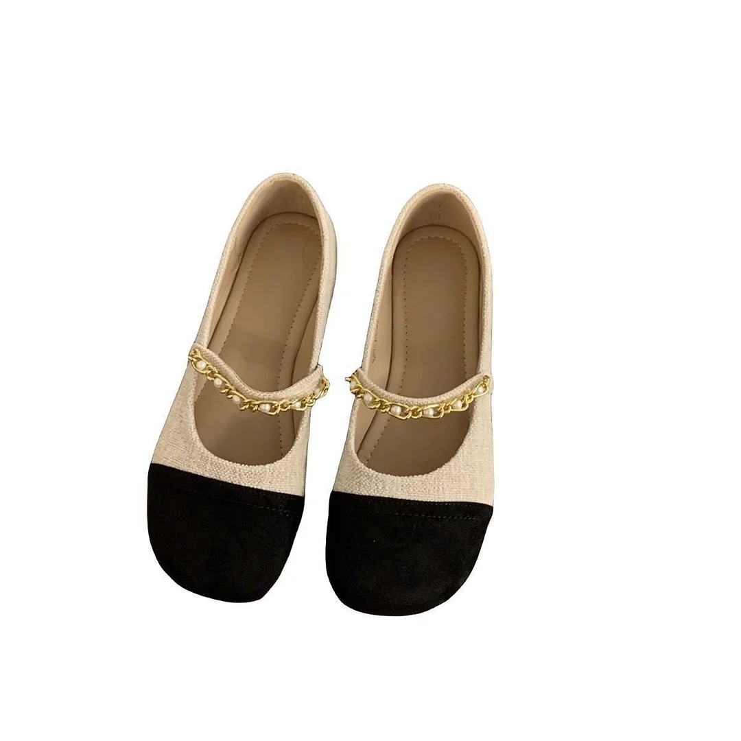 Breakj Breakj Flat Bottom Gentle Evening Shoes Women's Shoes Spring And Autumn 2025 New Spring Small Fragrant Style Mary Jane Single Shoes