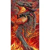 >SALE<5D Full Round Drill Diamond Painting Flame Dragon Kit Wall Art Craft (Y454)