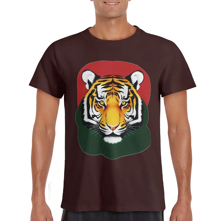  Cartoon Tiger Shirt Brown