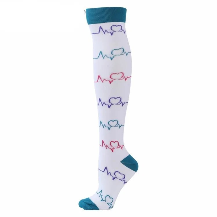 Print Compression Socks 20-30 mmHg Support Stockings for Energizing Recovery QueenFunky