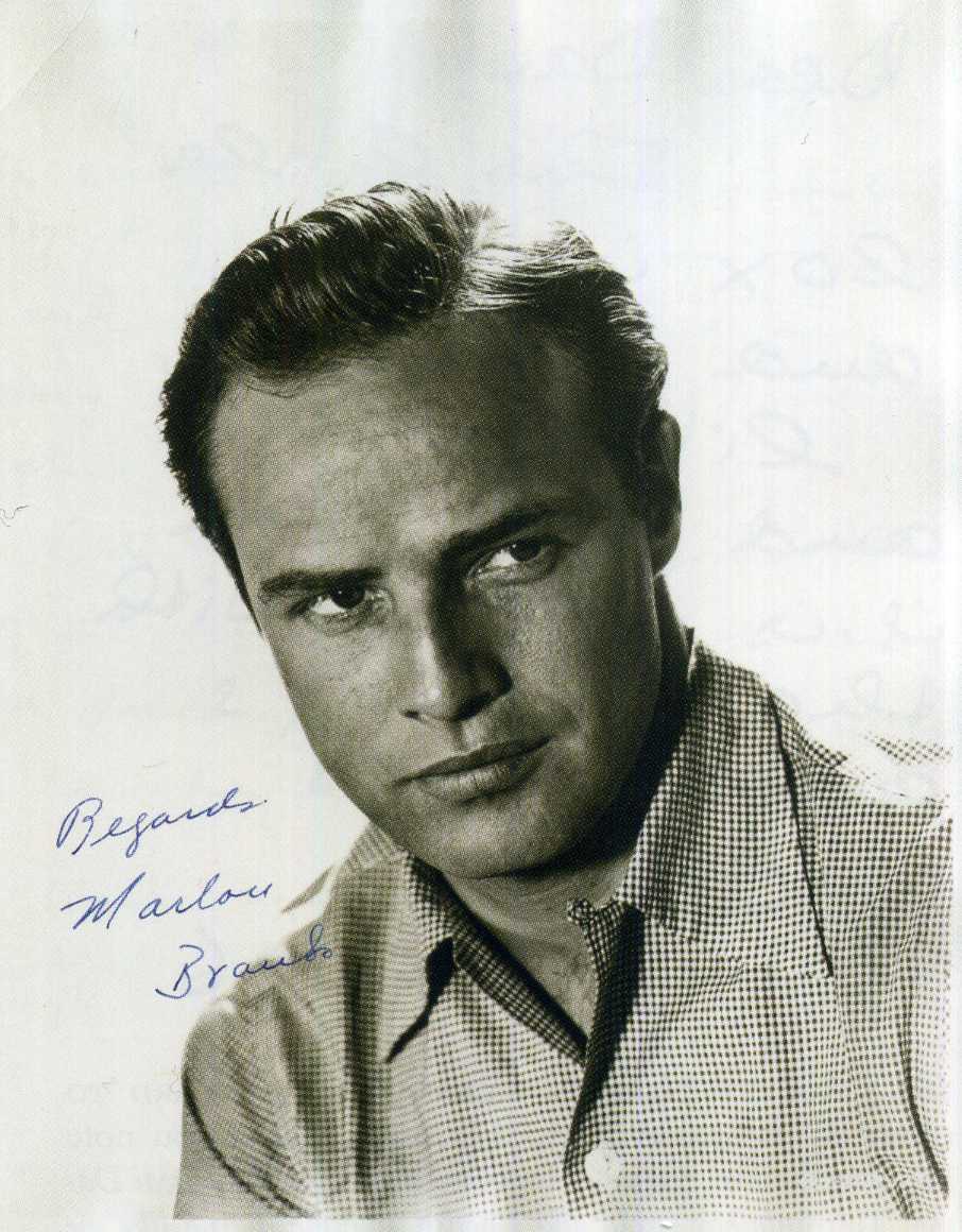 MARLON BRANDO Signed Photo Poster paintinggraph - Film Actor / Director - preprint