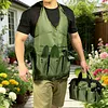 9-Piece Oxford Cloth Work Apron with Multiple Pockets Garden Tool Storage Apron for Gardening in Flower Beds Vegetable Patches