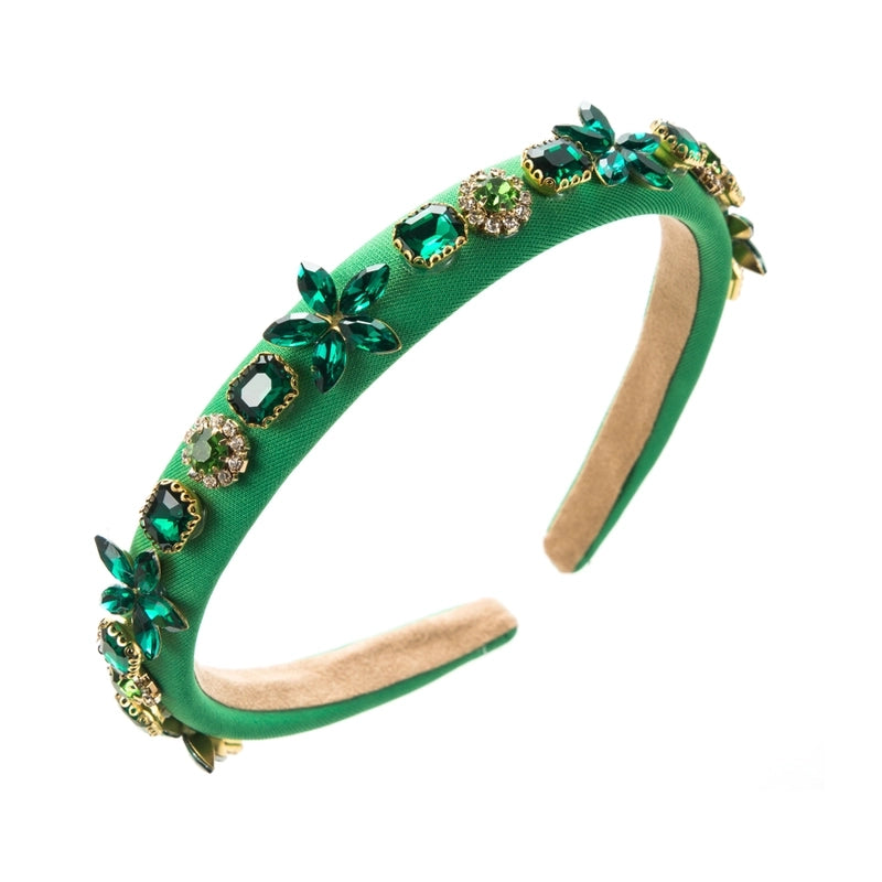 Women’s Casual Vacation Classic Style Color Block Alloy Rhinestone Glass Inlay Rhinestones Hair Band
