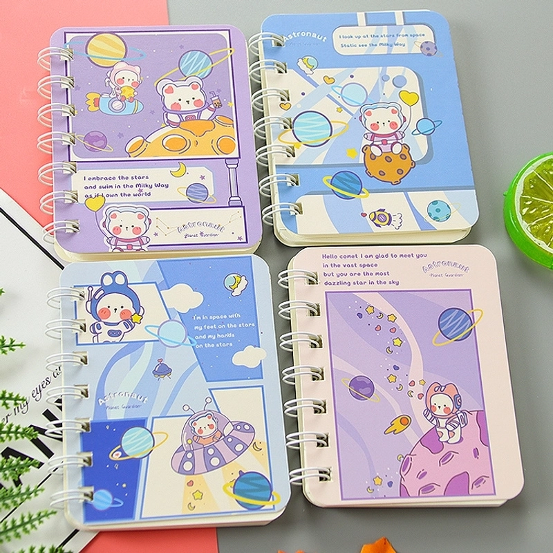 A7 Flip Coil Notebook Student Small Pocket Mini Portable Office Notepad Random 1 Piece