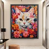 Cat In Flowers-14CT Stamped Cross Stitch 51*63cm/20.08*24.8in(Big Size)