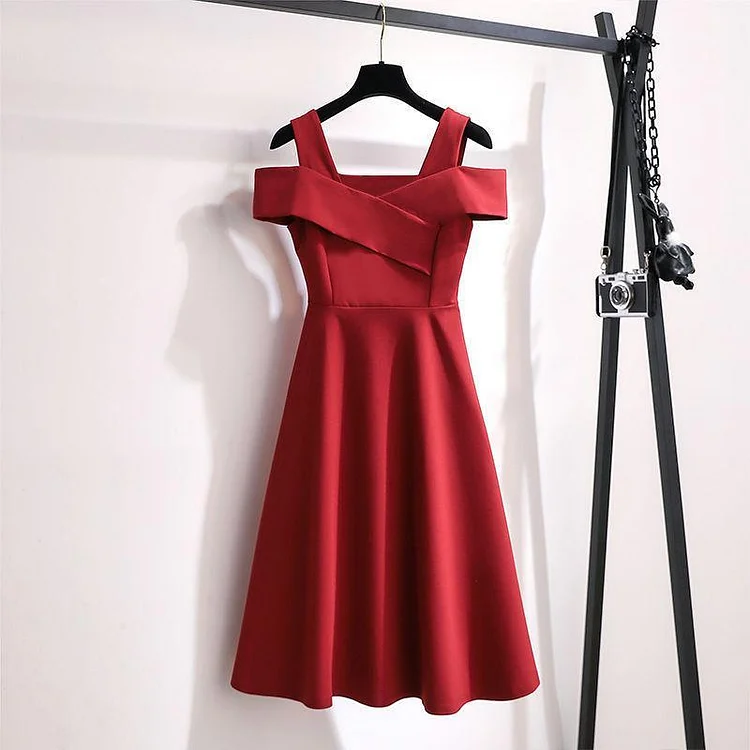 Elegant Solid Color Cami Dress P11401