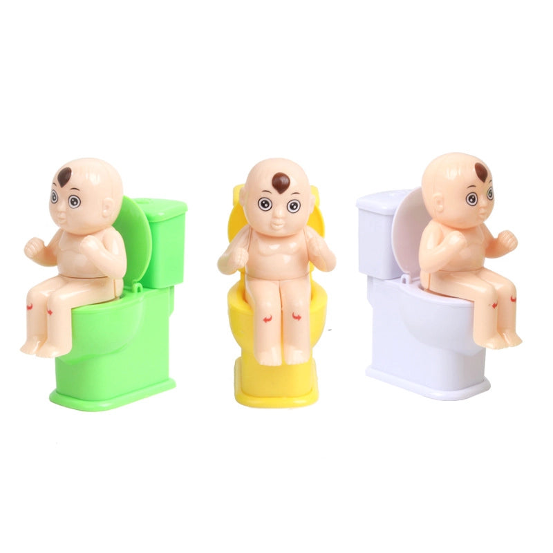 Creative Tricky Toilet Doll Toy Decompression Tricky Water Spray Toilet Toy Water Spray Toilet Sitting Doll