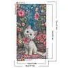 Chat et fleur - perceuse ronde peinture diamant - 40*70cm (grande taille)