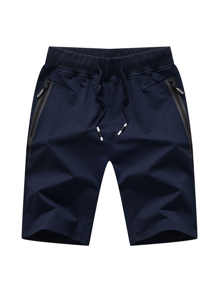 Men's Stylish Casual / Sporty Active Shorts Drawstring Pocket Elastic Waist Knee Length Pants Sports Outdoor Daily Inelastic Solid Color Comfort Breathable Mid Waist ArmyGreen Black Deep Blue Light