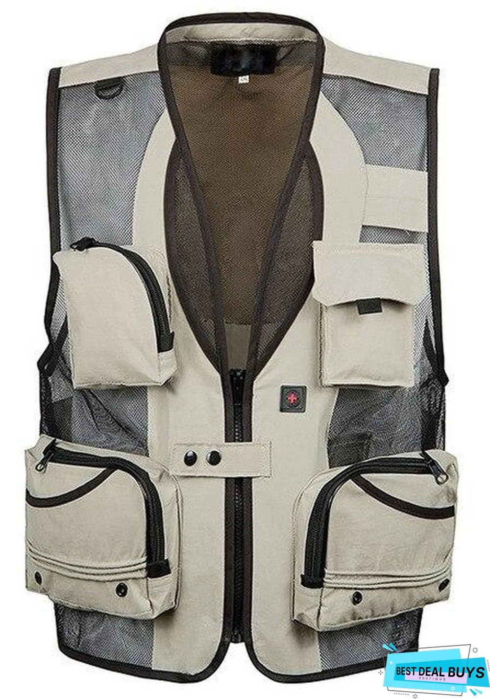 Mens Christmas Equipment Cardigan Vests Waistcoat Plus Size Outerwear Clothing Photographer Sleeveless Jacket