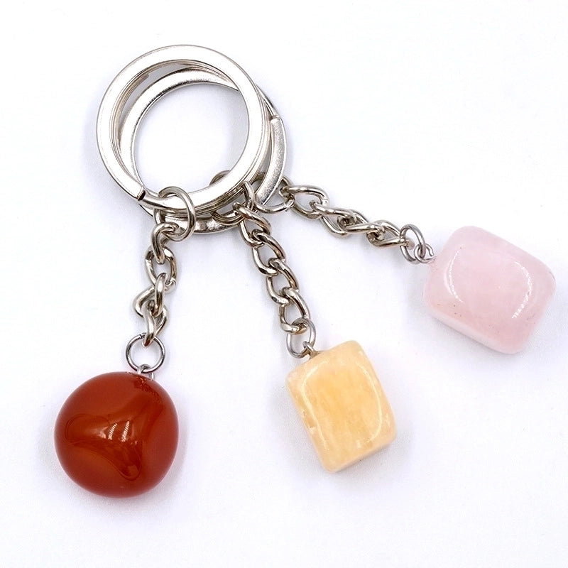 Fashion Irregular Natural Stone Keychain 1 Piece