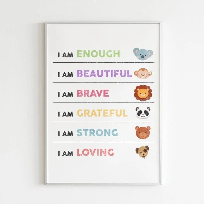 Printable Positive Affirmations Kids 7-in-1 Bundle-Mayoulove