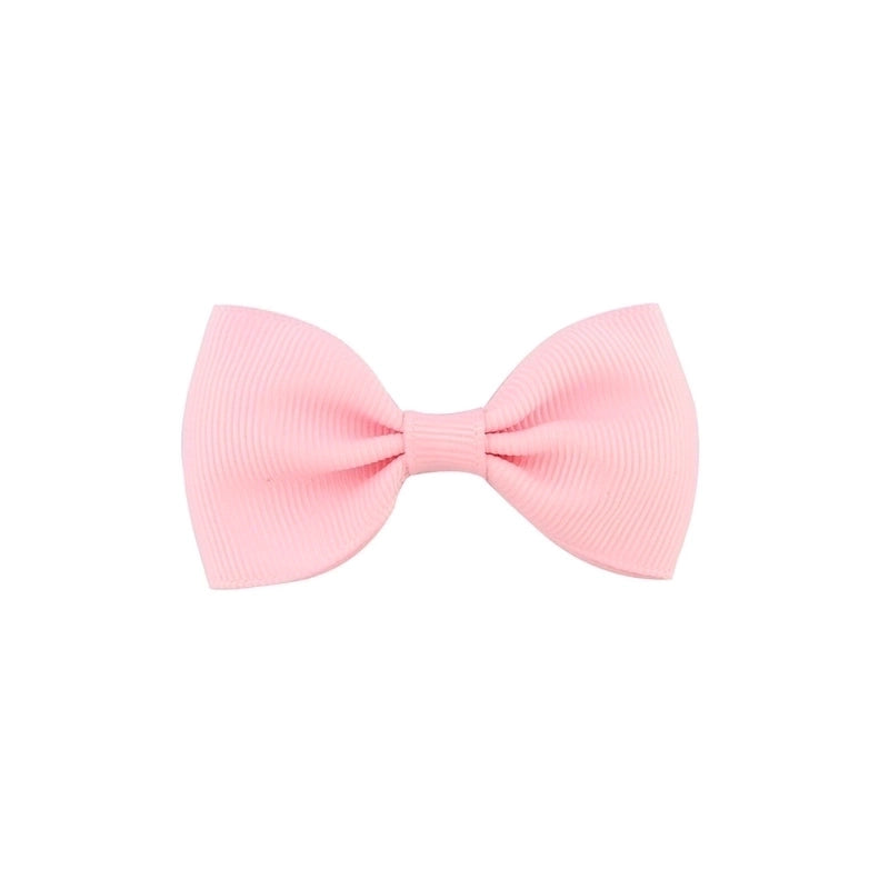 Solid Color Children’s Bow European Version Cute Hairpin Baby Hair Accessories Flat Head Bow Tie 643