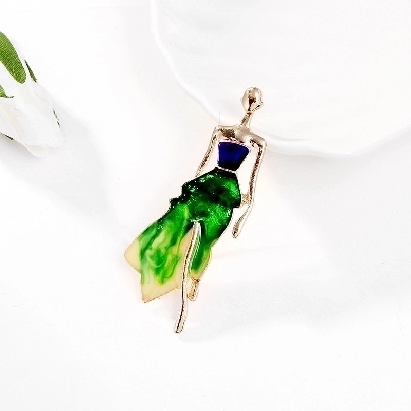 Basic Classic Style Artistic Human Alloy Enamel Women’s Brooches