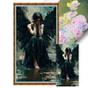(Big Size)Fallen Angel - 11CT Stamped Cross Stitch - 40*70cm - Halloween