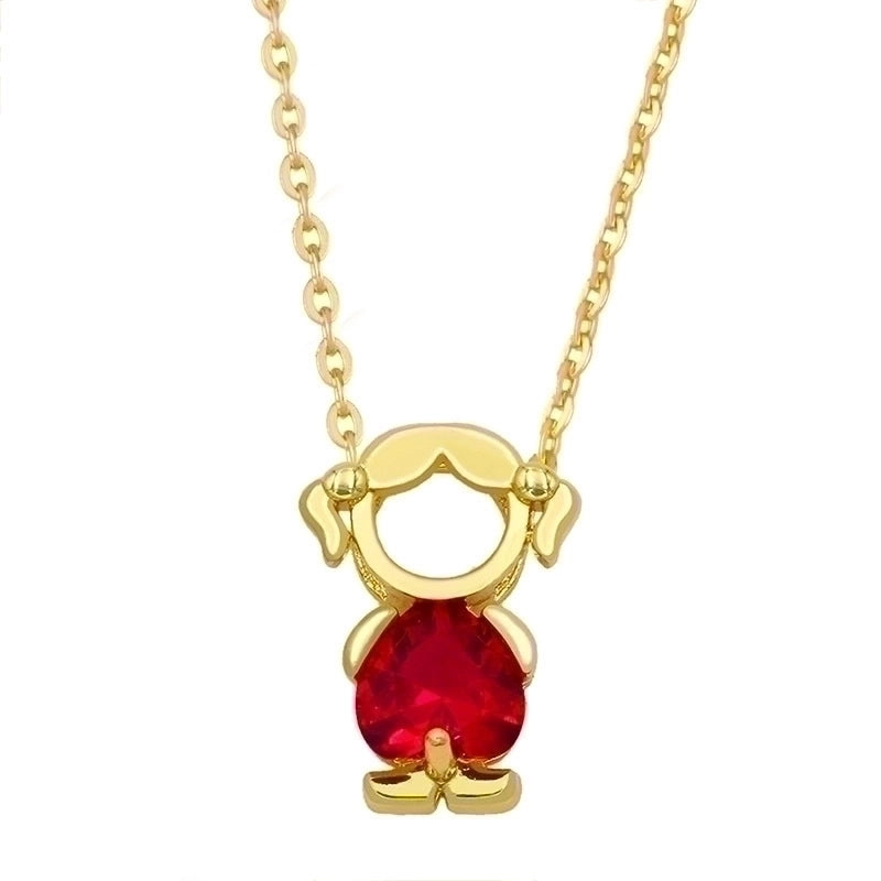 Copper Plating Cartoon Character Necklace3
