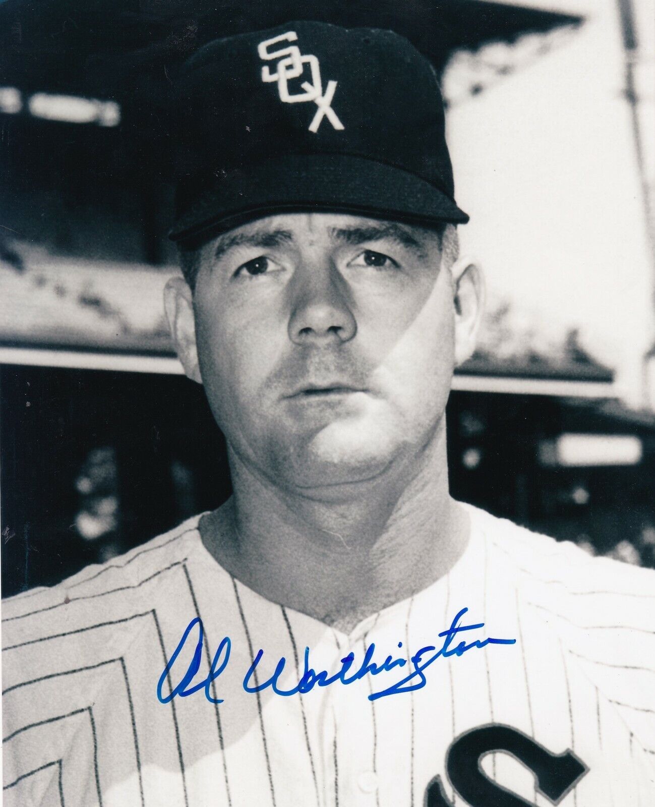 AL WORTHINGTON CHICAGO WHITE SOX ACTION SIGNED 8x10