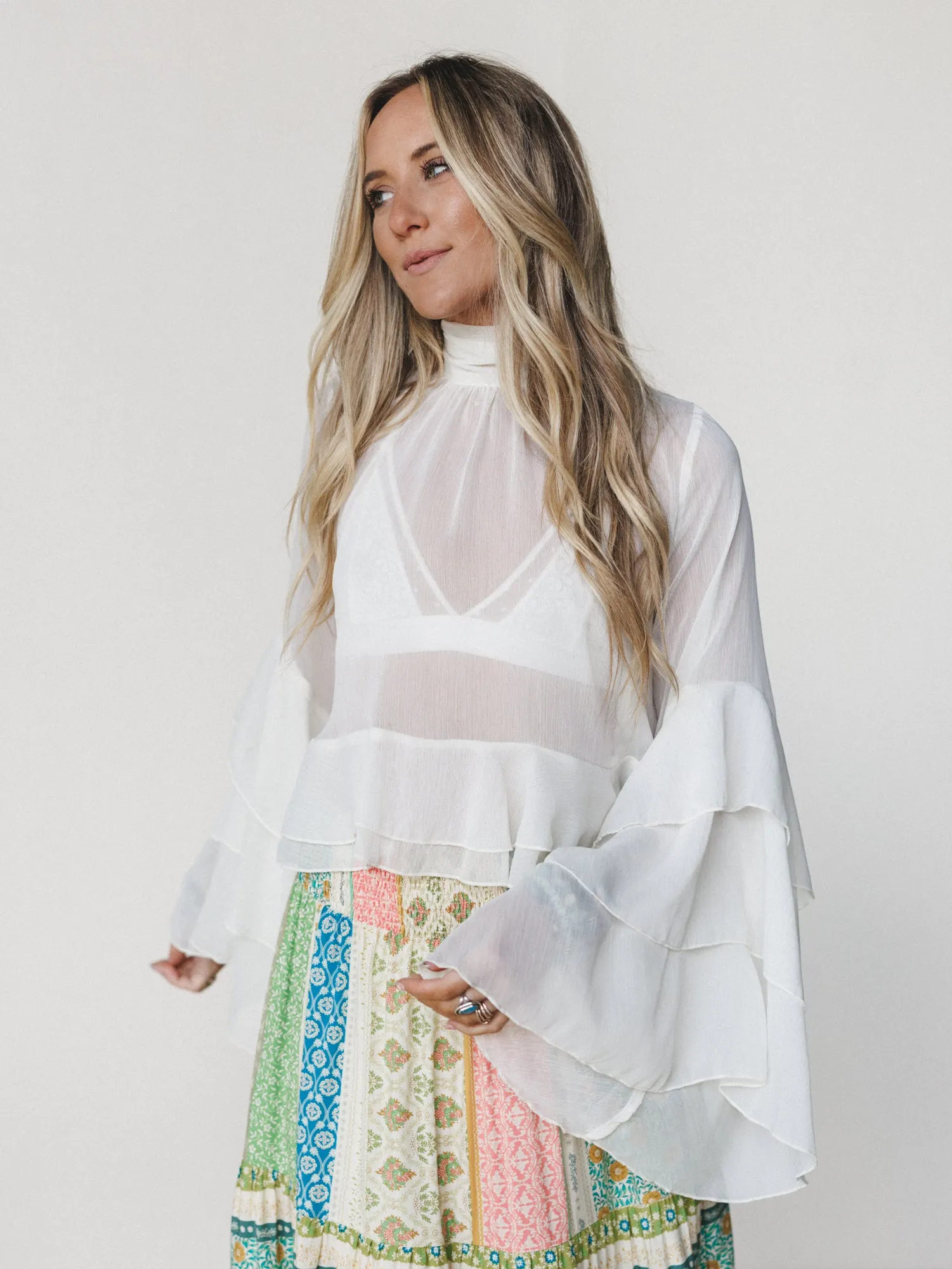 Love in Bloom Blouse  - Cream