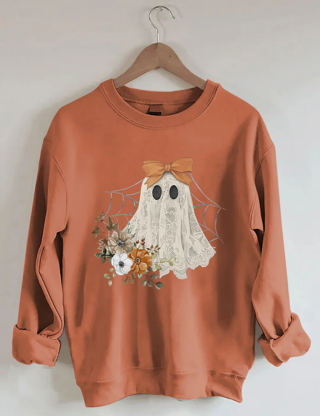 Halloween Lace Ghost Sweatshirt