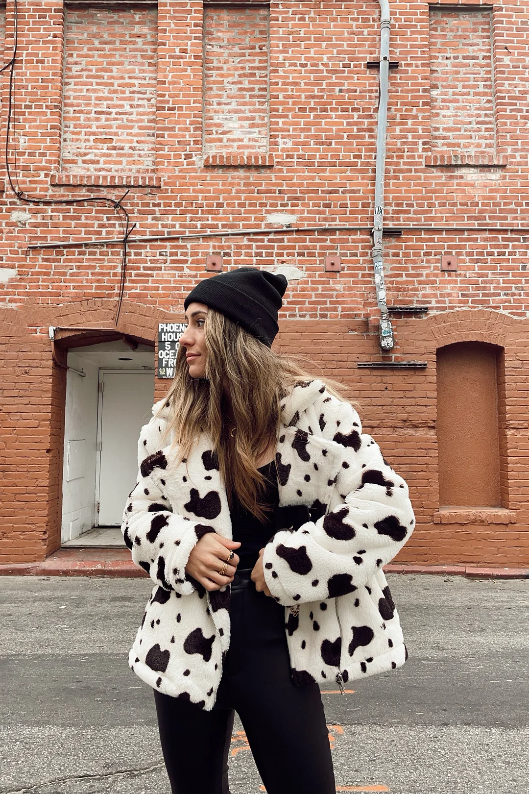 Estella Spotted Faux Fur Jacket