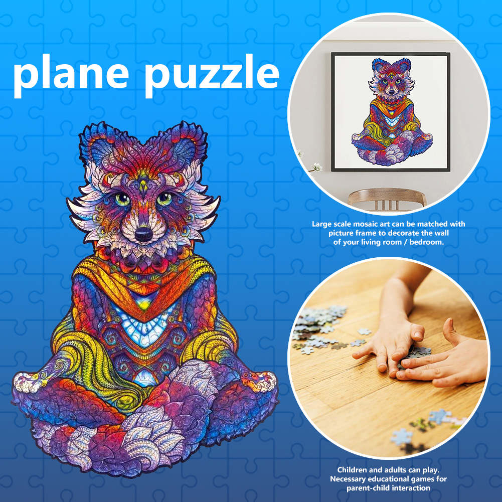 

Wooden Raccoon - Special Shaped Jigsaw Puzzle, 20*25.4cm, 501 Original