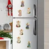 10PCS DIY Pearl Diamond Painting Christmas Fridge Magnets, Sparkling Rhinestone Refrigerator Magnet Craft Kit for Home Decor & Gifts