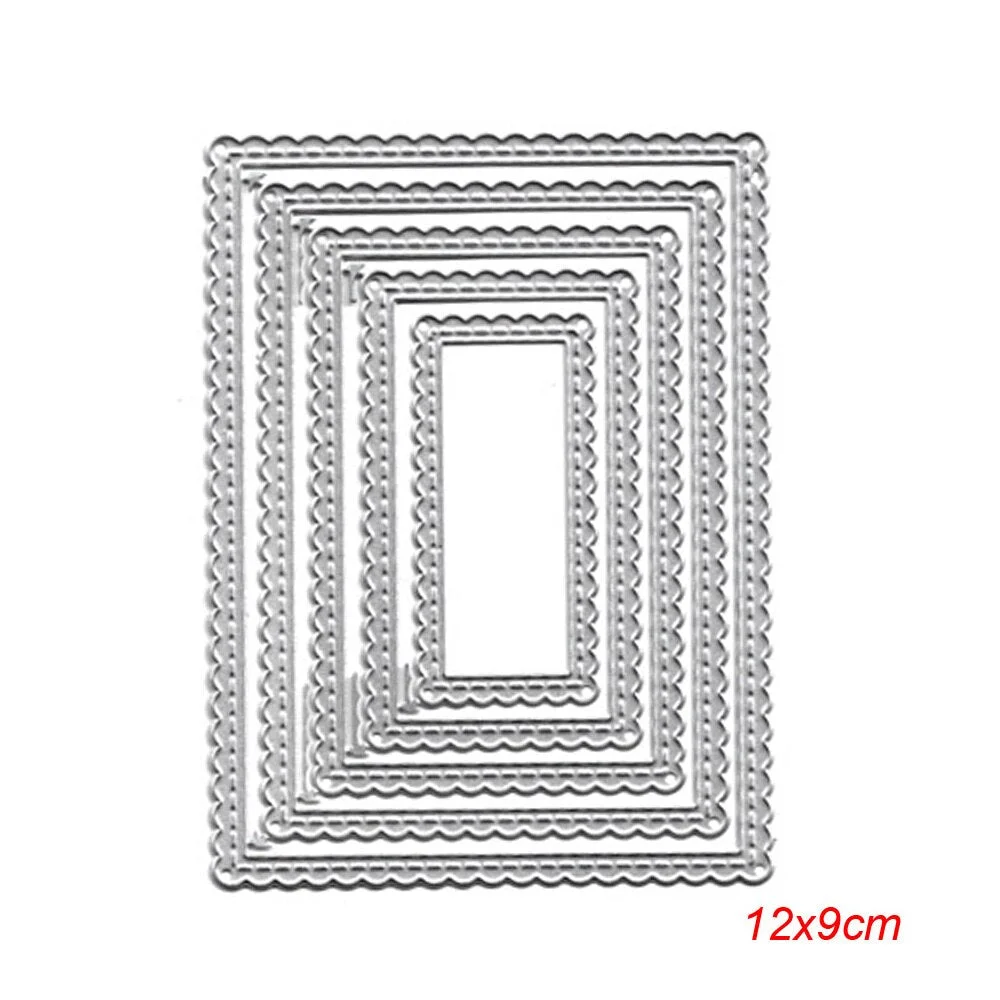 Metal Cutting Dies Curves Border Frames Square DIY Scrapbooking Card Album Making Embossing Punch Craft Diecuts New 2019