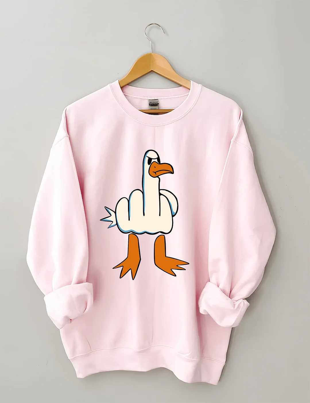 I Don't Give A Duck Middle Finger Funny Sweatshirt