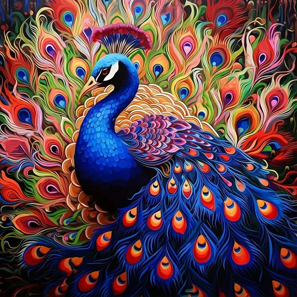 Full Round Diamond Painting - Peacock(Canvas|30*30cm)