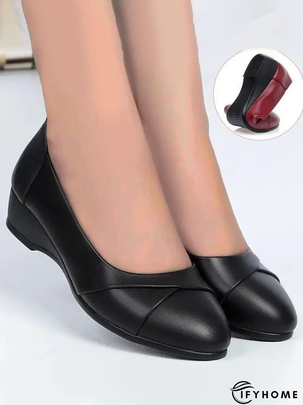 Black Comfort Soft Wedges | IFYHOME