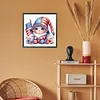 Diamond Painting-DIY Full Round Drill US Flag Star Gnome