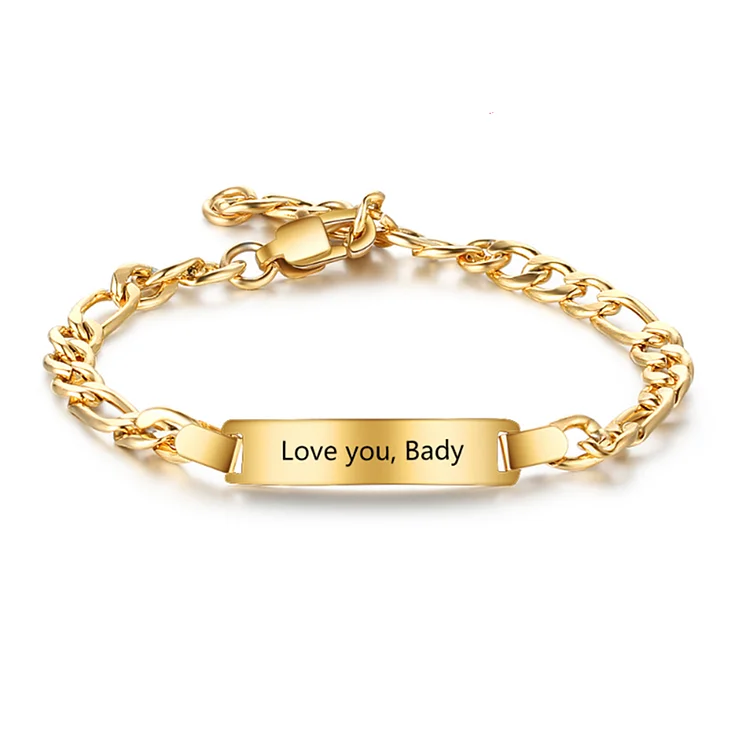 Bracelet reglable gourmette prénom personnalisé